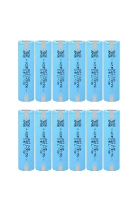 Aspilsan A28 Başlıksız Puntalı 3.7V 2900mAh 25A Discharge Şarjlı Li-ion Pil 12 Adet Set Image 0