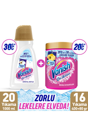 Oxi Action Multipower Beyazlar için Sıvı Deterjan Güçlendirici ve Leke Çıkarıcı 1000ml+Toz 480 gram Image 0