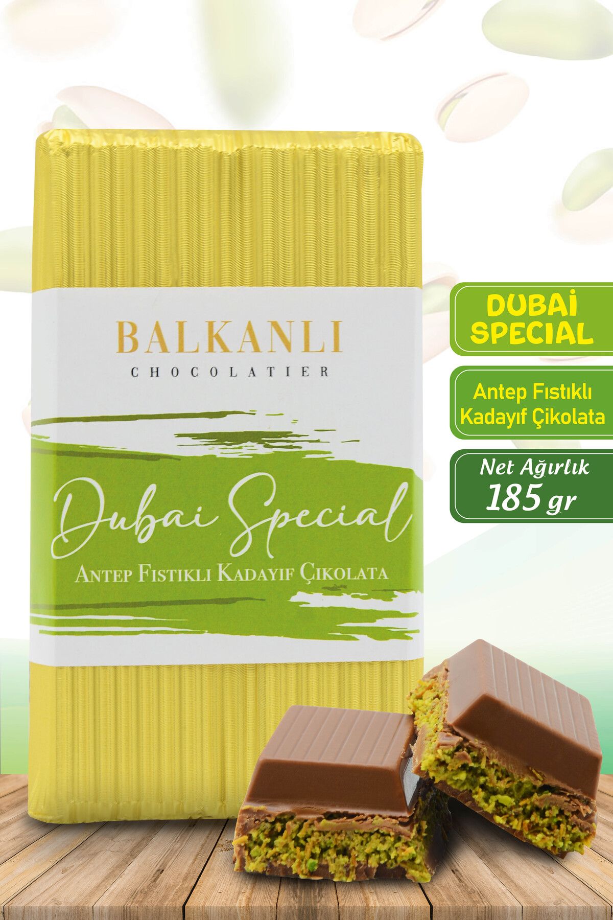 Balkanlı Antep Fıstıklı Kadayıf Çikolata 185 gr