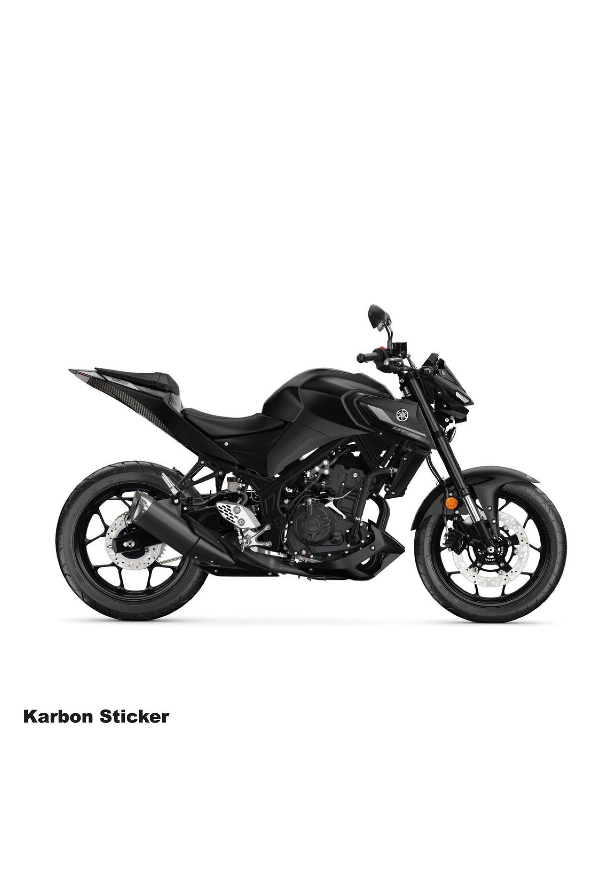 Yamaha MT-25 2020-2024 Arka Kuyruk Altı Karbon Sticker Etiket Modeli