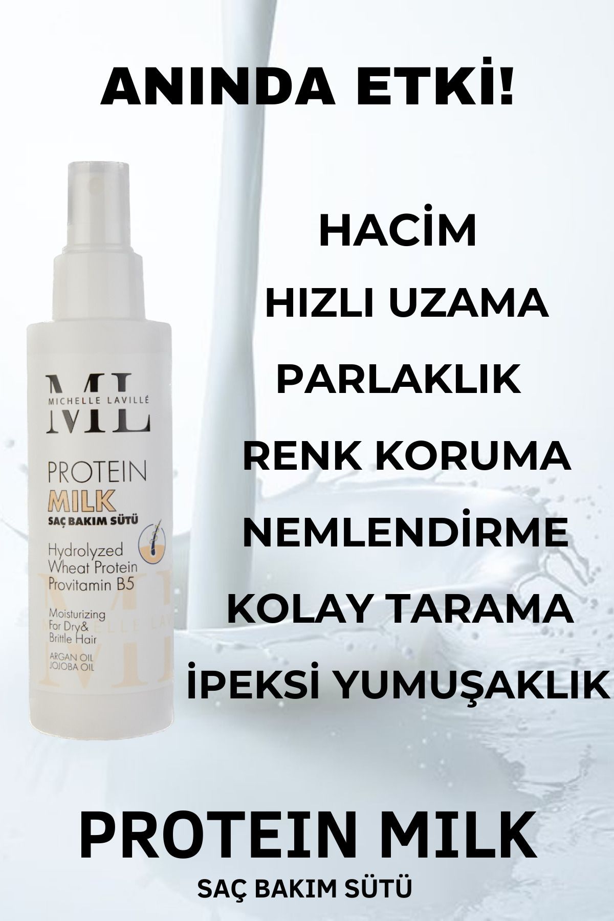 Güçlendirici, Onarıcı Ve Besleyici Protein Saç Bakım Sütü 150ml - Buğday Proteini, Provitamin B5