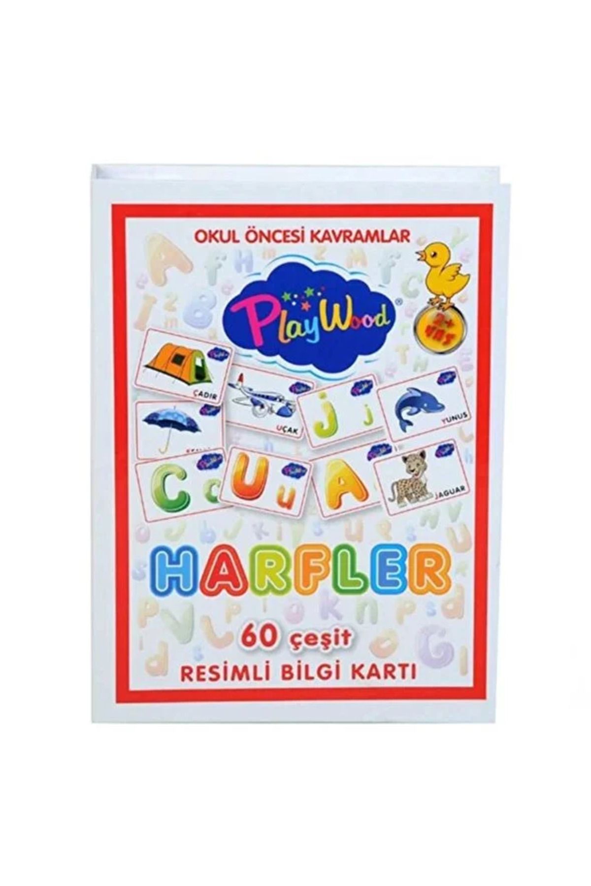 PlayWood Eğitici Resimli Bilgi Kartları Harfler 26