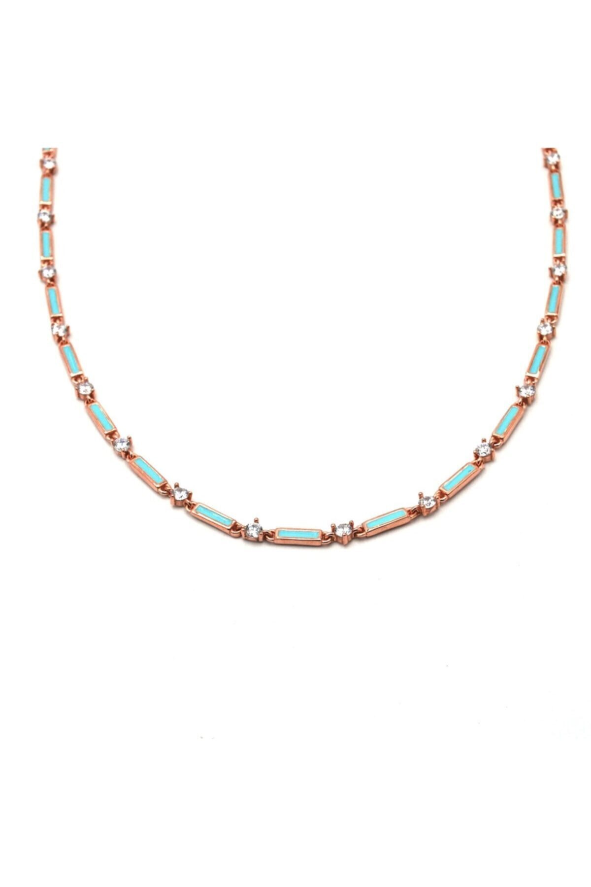 Medcezir Silver Taşlı Mineli Gümüş Choker