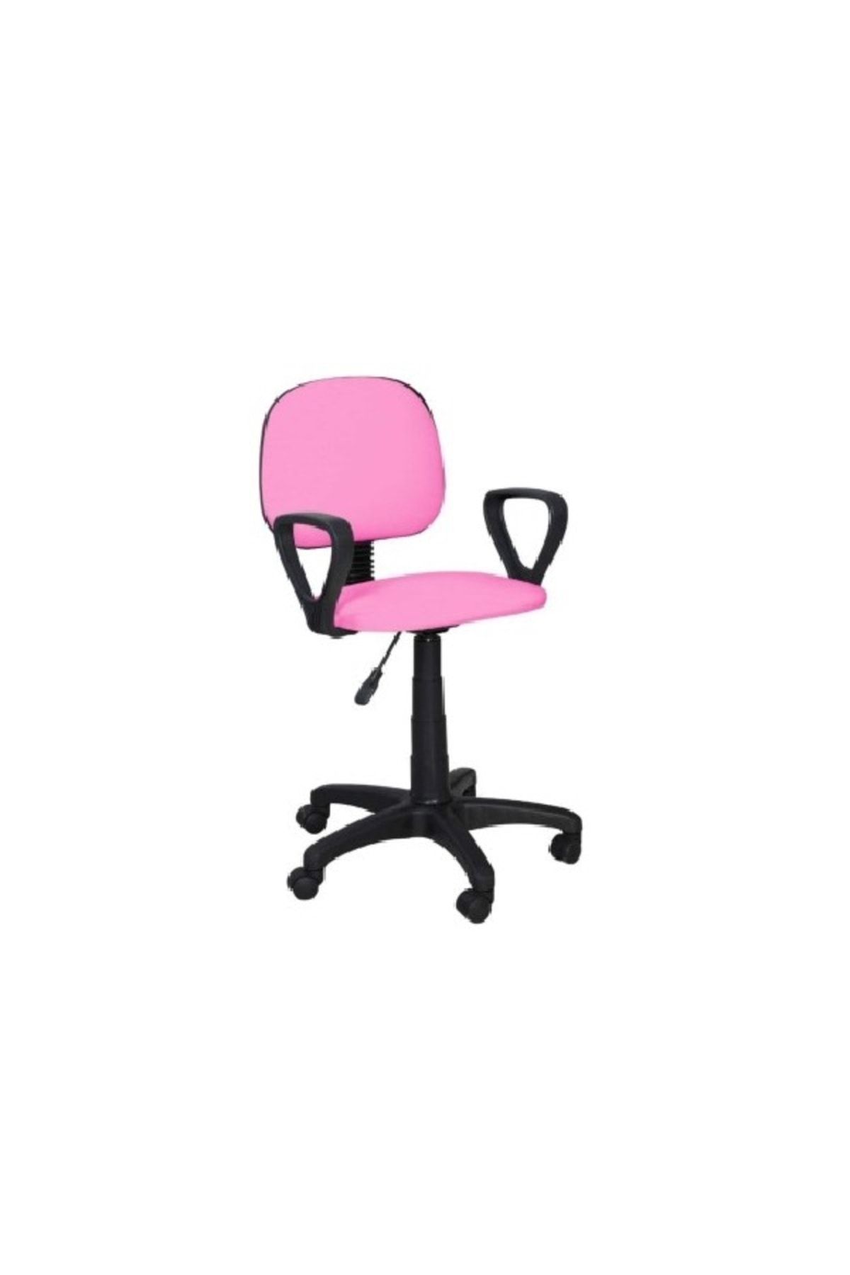 long way Pembe Ofis Sekreter Bilgisayar Koltuğu Sandalyesi