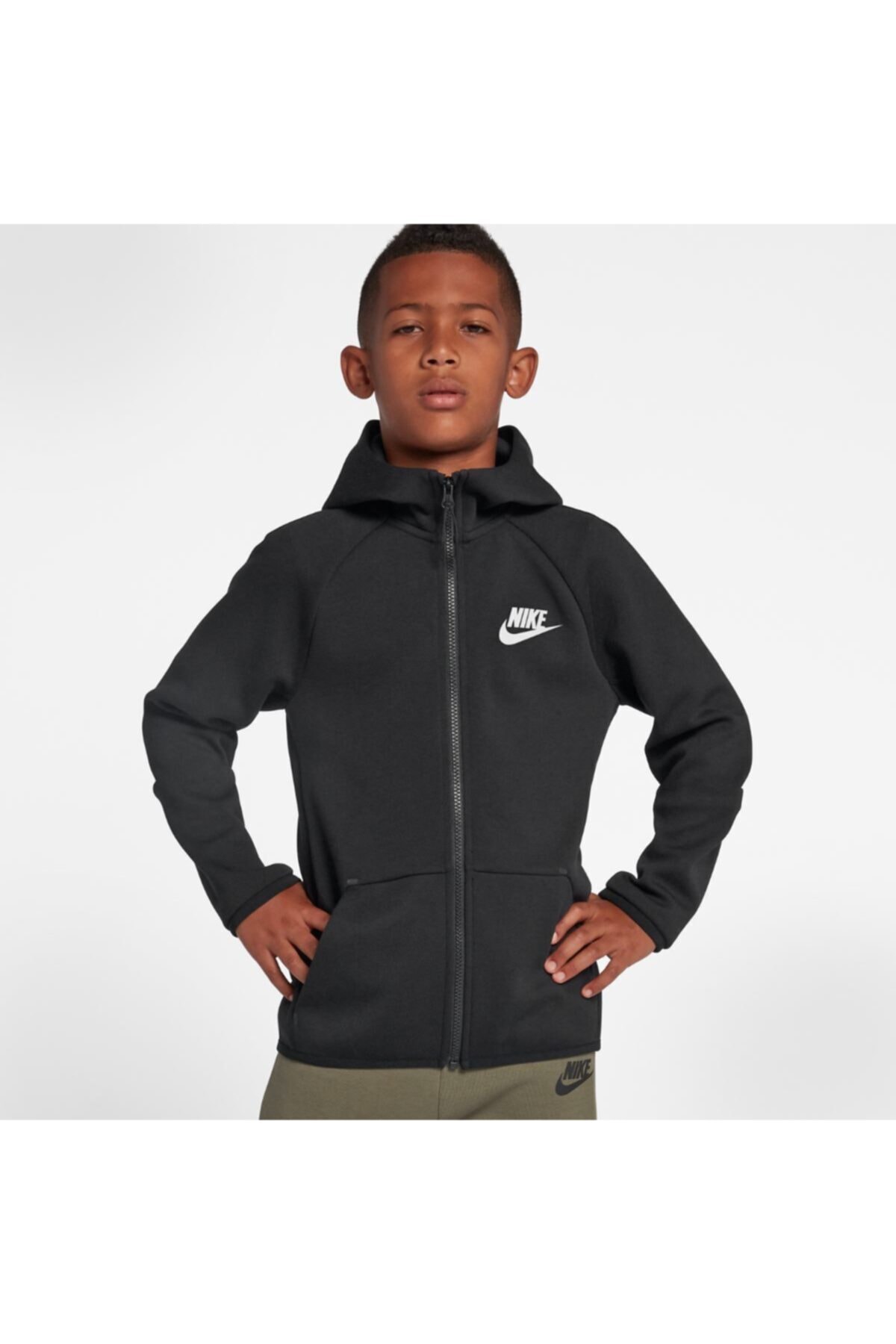 Nike Sportswear Tech Fleece Tam Boy Fermuarlı Erkek Çocuk Ceketi