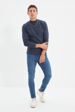 TRENDYOL MAN Indigo Erkek Tapared Skinny Jeans TMNAW22JE0048