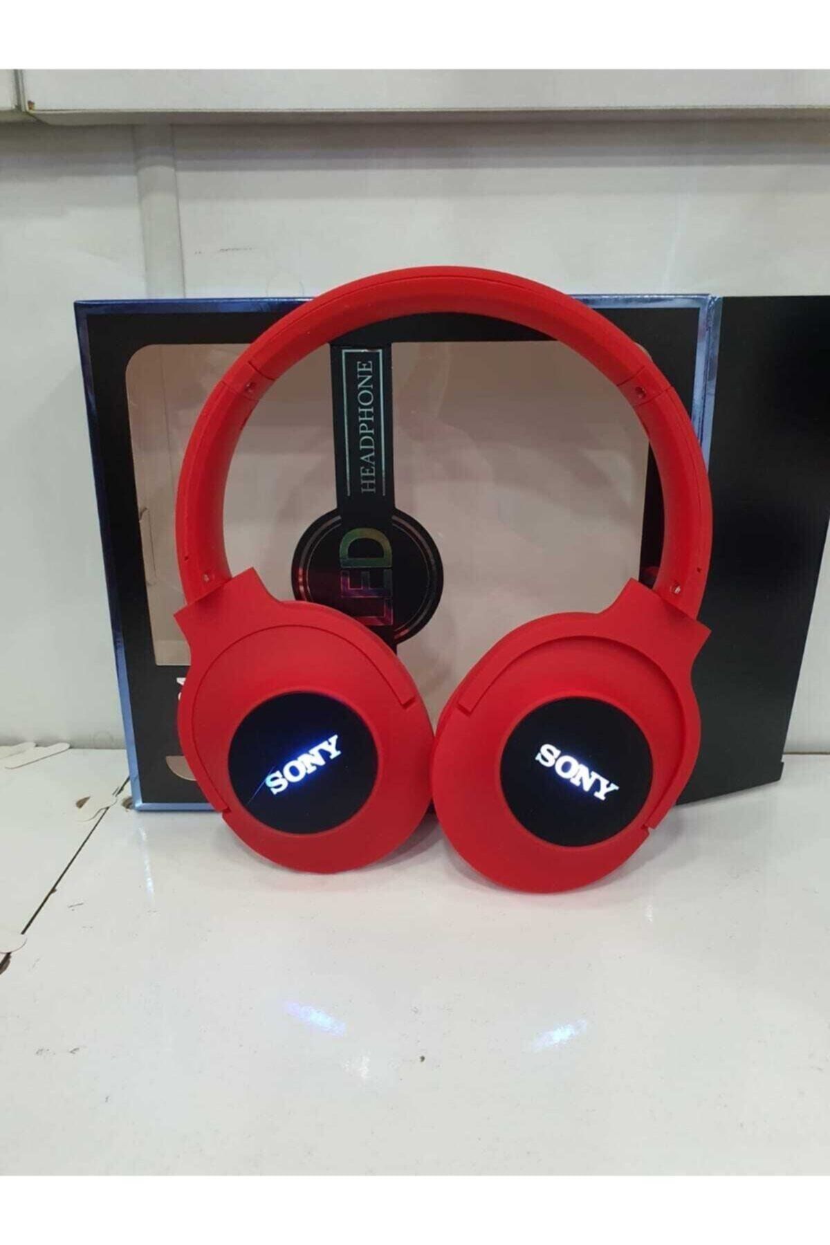 BİLGE HAN Kırmızı Yx-34 Led Aydınlatmalı Kablosuz Bluetooth Kulaklık Kırmızı Renk Ithal Ürün
