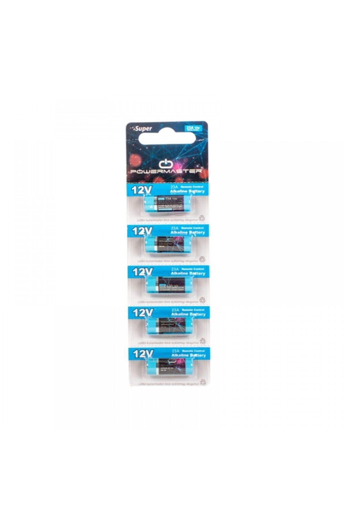 ATAELEKTRONİK 1 Kart 5 Adet Kablosuz Zil Pili 5'li 23a 12v Alkalin Spesifik Pil (23a-c5) Powermaster