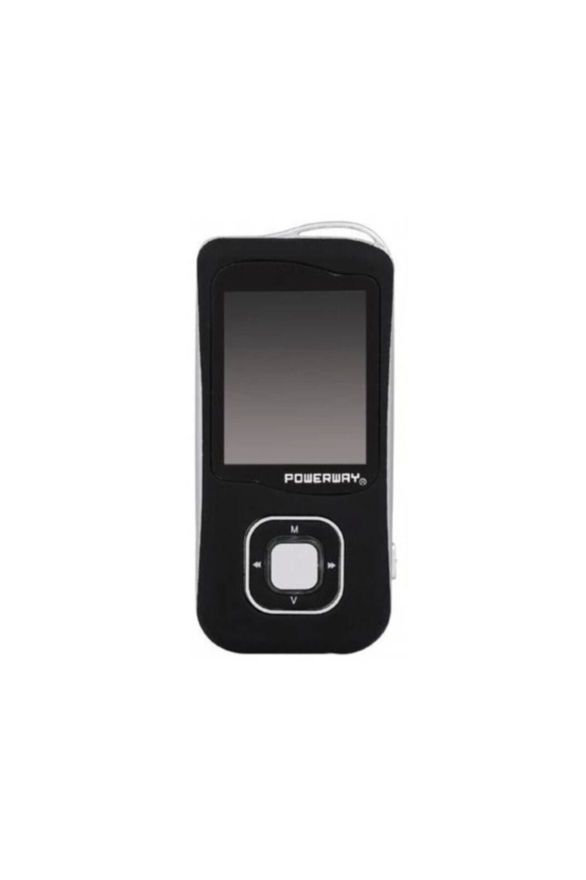 POWERWAY Dışarı Ses Veren Mp4 Player Şarjlı Fm Radyo 2 Gb Dahili Hafıza Siyah