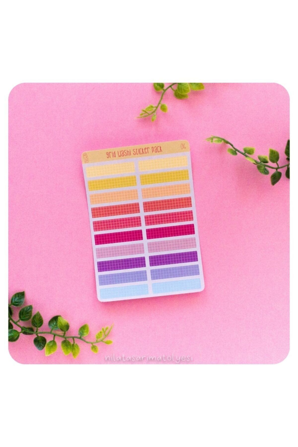 Nila Tasarım Washi Tape Sticker Sayfa
