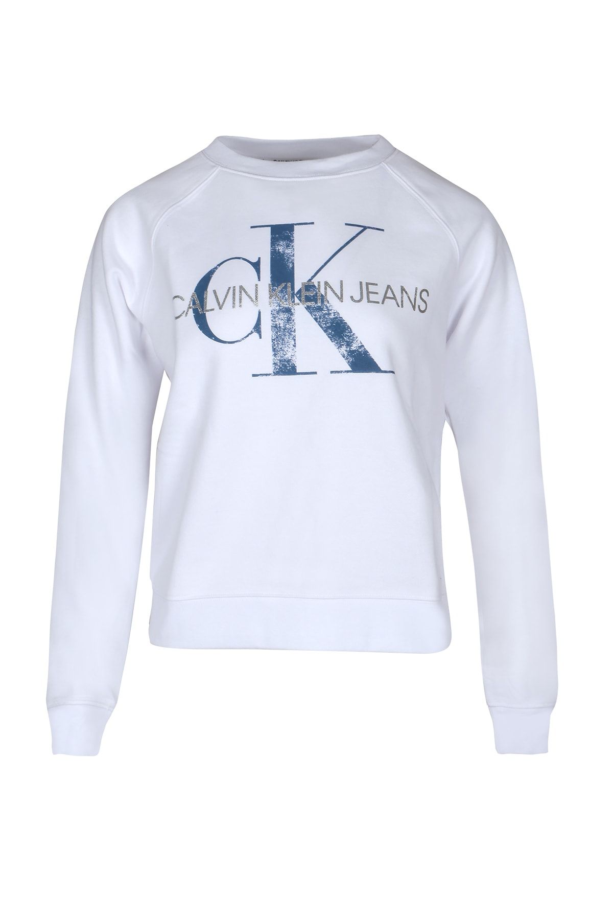 Calvin Klein Kadın Beyaz Sweatshırt Cj1t7645-wht