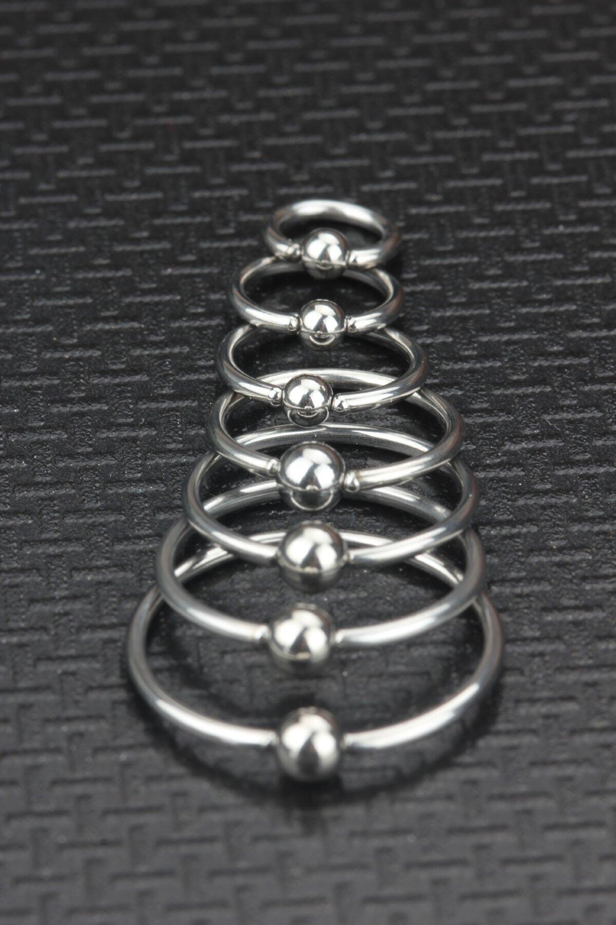 Abuksubukşeyler Cerrahi Çelik Tam Toplu Halka Tragus Helis Kıkırdak Orbital Piercing 6-8-10-12-14-16-18 Mm