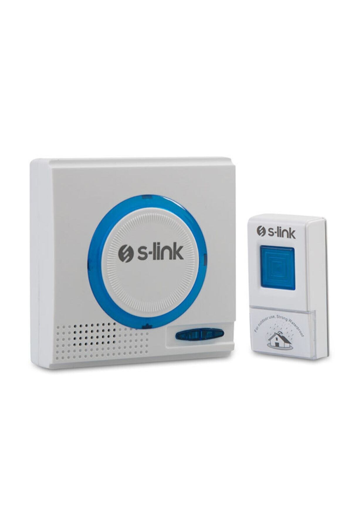 SLINK Zl-145 3xaa Beslemeli 32pol. Melodi Beyaz-mavi Kablosuz Kapı Zili