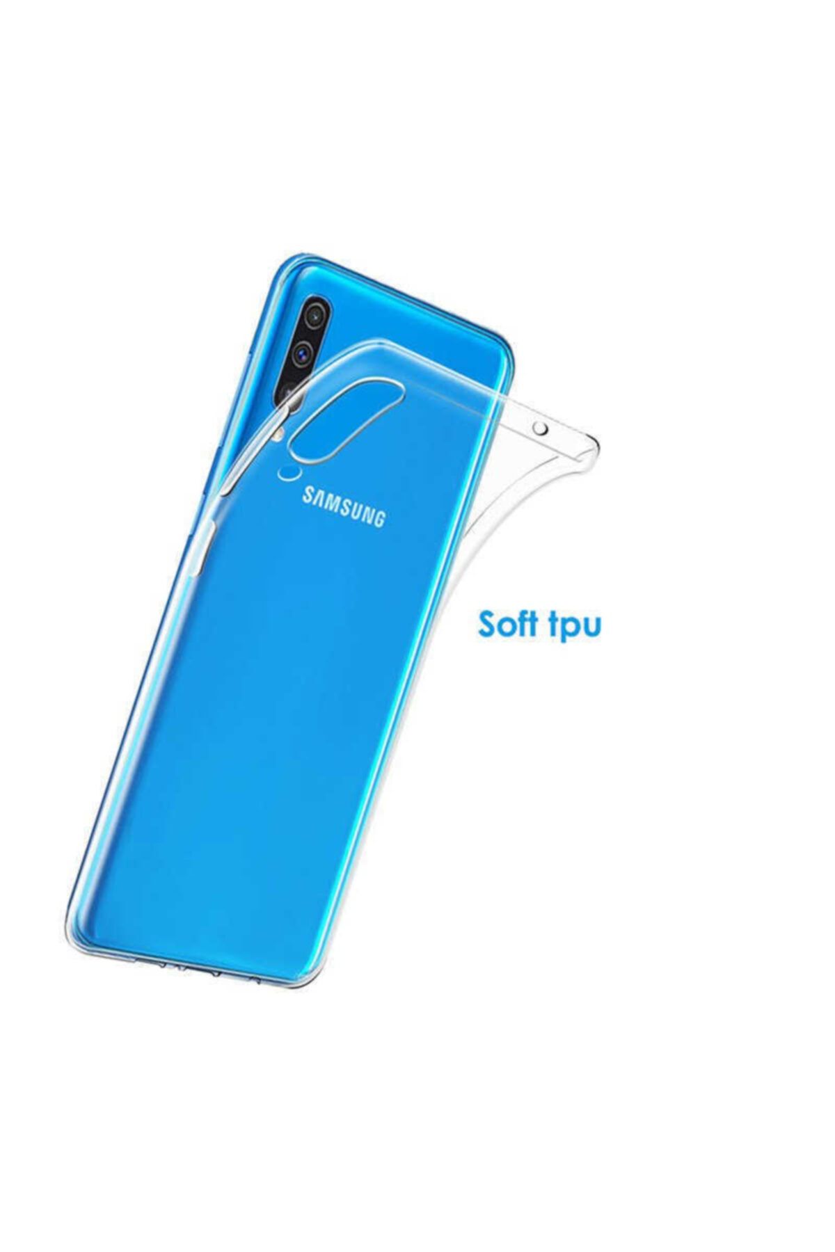Samsung Galaxy A70 Kılıf Ultra Ince (0.2 Mm Incelik) Şeffaf Silikon