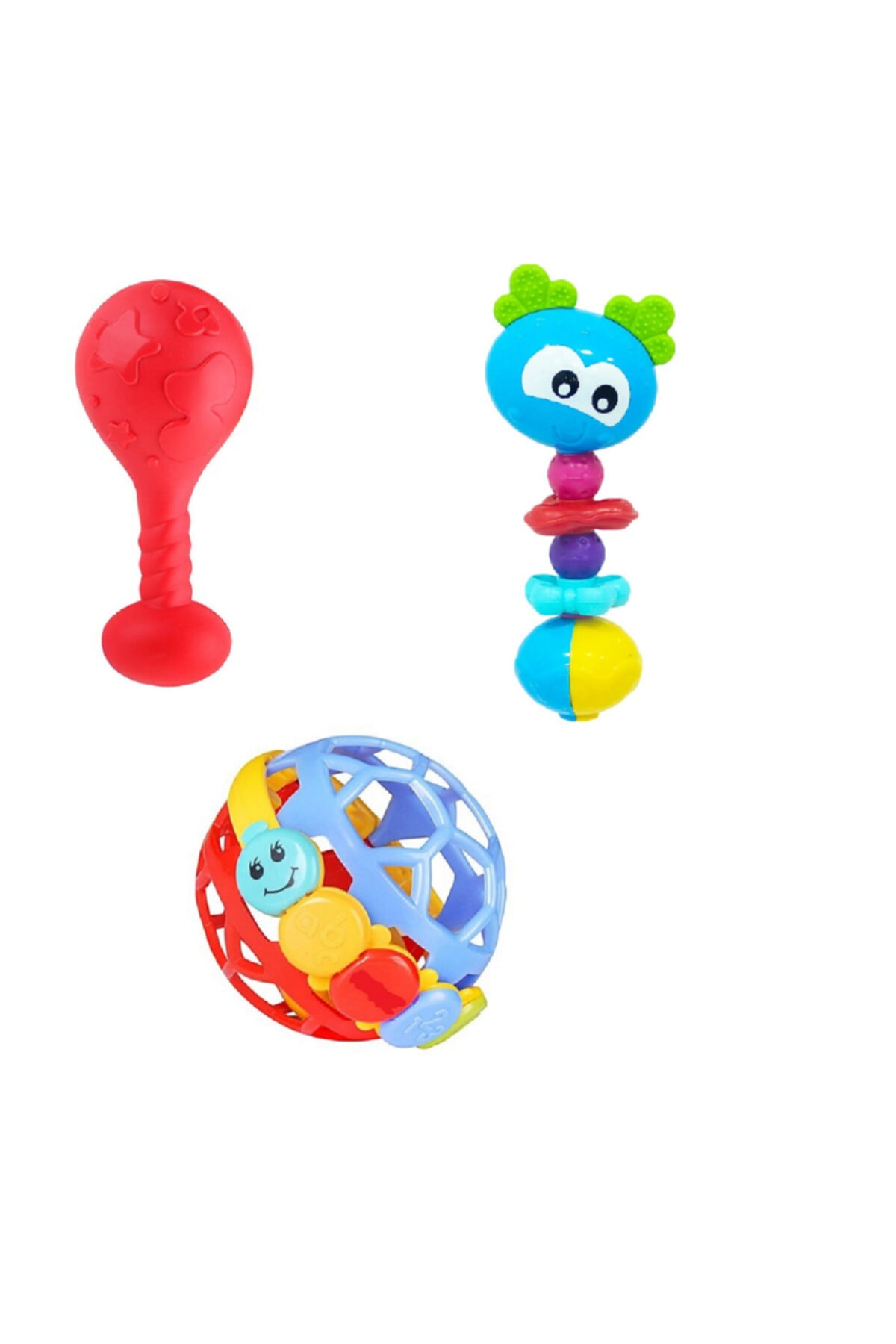 ByCaretta Marakas + Tırtıl + Tırtıl Top Çıngırak