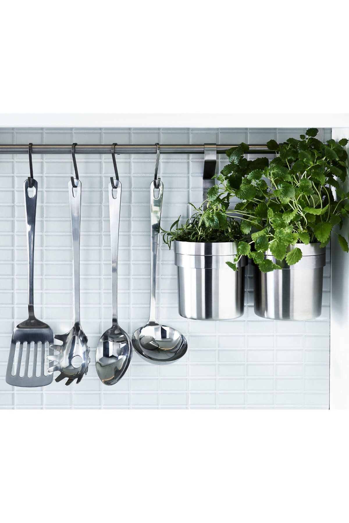 ZUZU MADE Grunka Mutfak Gereçleri Servis Seti 4 Parça Kepçe Kaşık Spatula Paslanmaz Çelik
