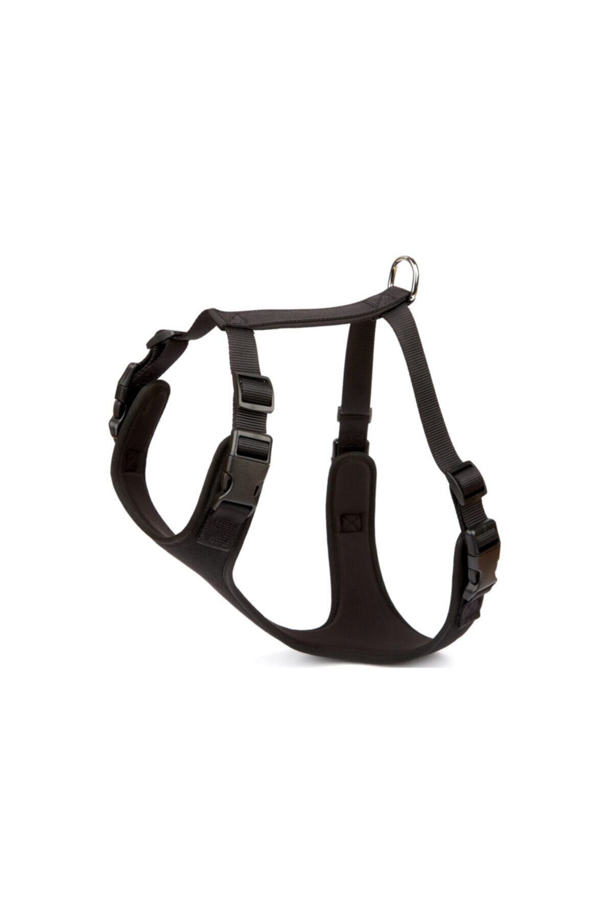 Doggie Havalı Ped Dokuma Köpek Göğüs Tasması 60/85 Cm Siyah