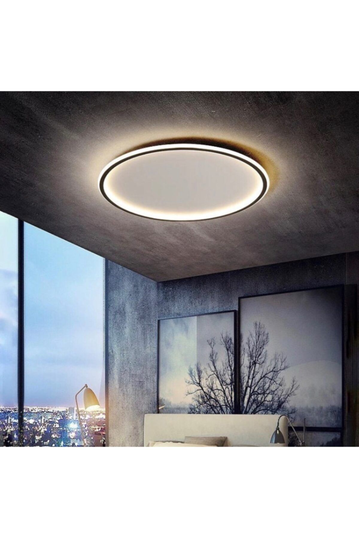 Vonalight Modern Dekoratif Sıva Üstü Içe / Dışa Işıklı Avize 3000k Çap.60cm