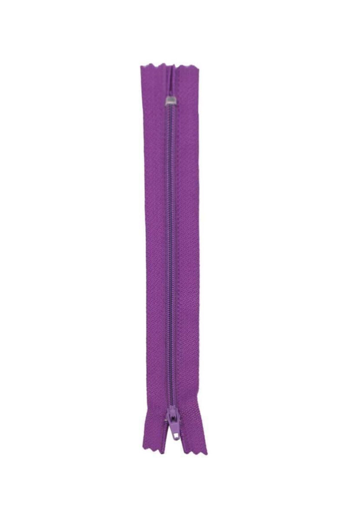 Simisso Etek Fermuarı 20 Cm Mor