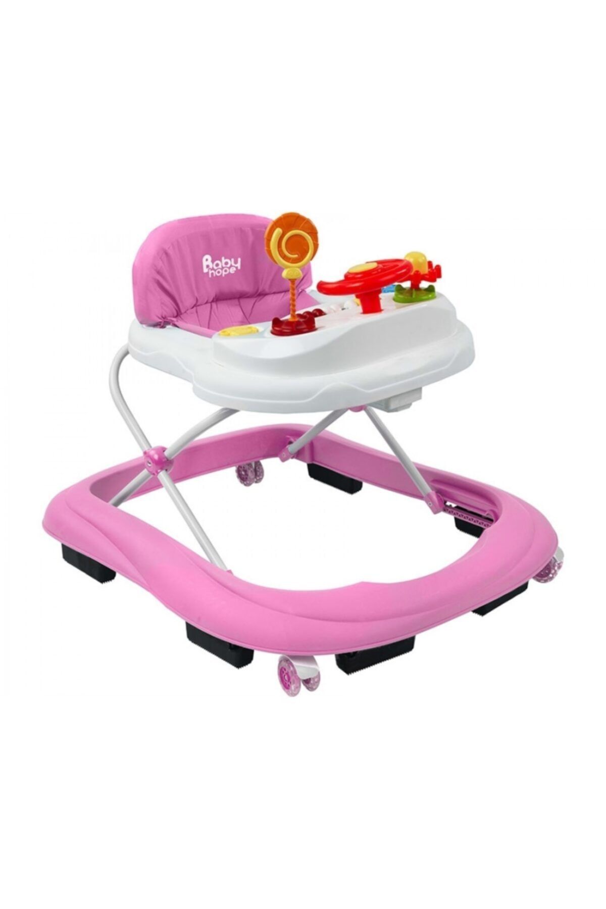BabyHope Yılın Ilk Fırsatları - 217 Lüks Oyuncaklı Yürüteç Pembe - ™ Beyaz At®