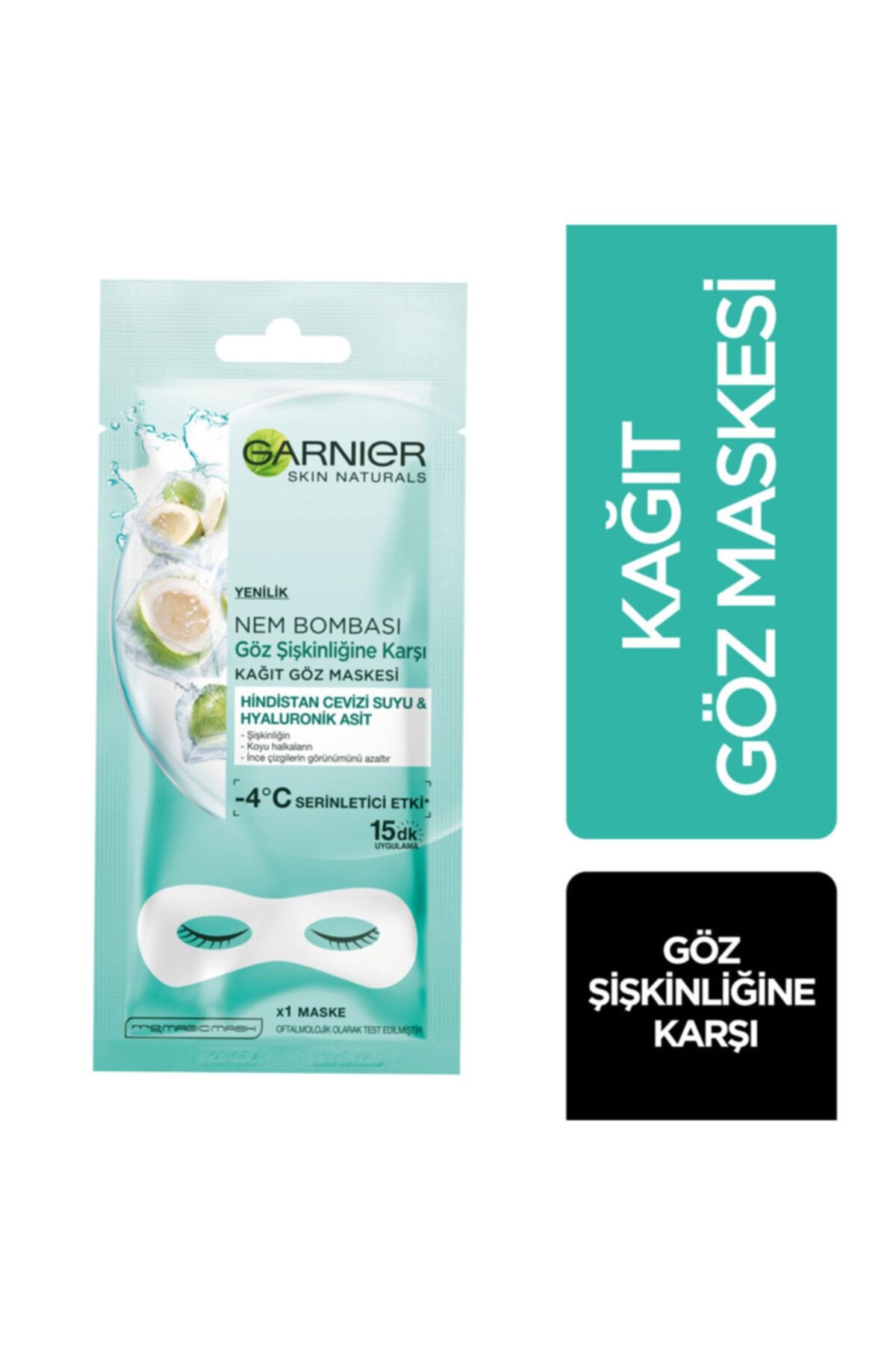 Garnier Nem Bombası Göz Şişkinliğine Karşı Kağıt Göz Maskesi