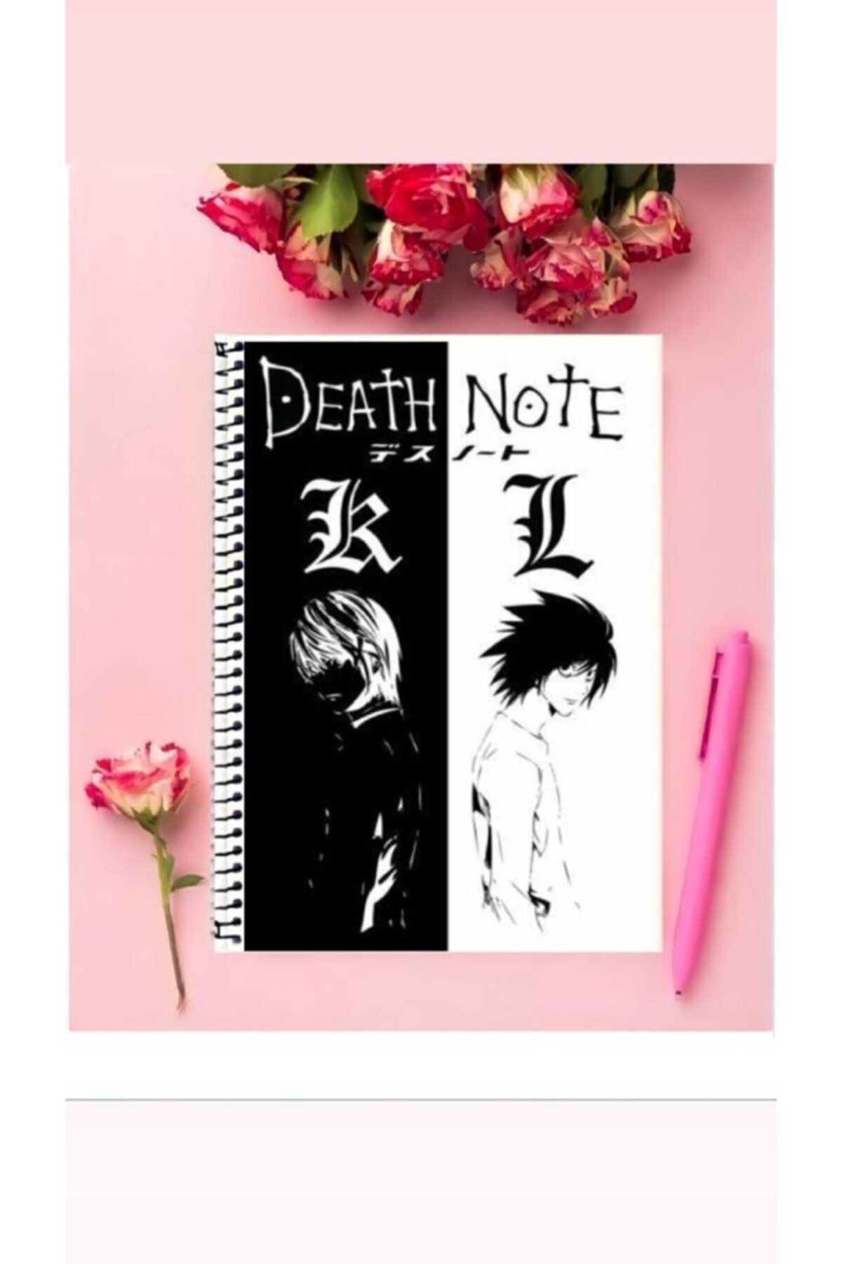 detayminant Death Note Anime Defter 1 Adet Özel Tasarım A5 Boyutu Telli Çizgisiz Defter 15x21 Cm