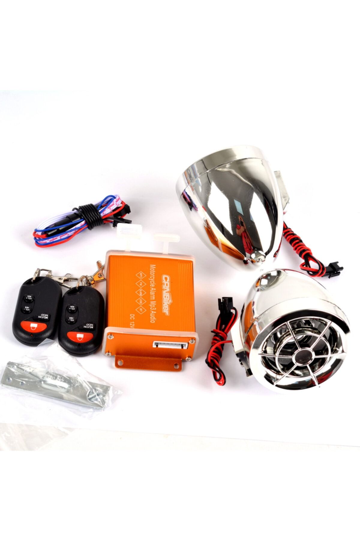CRNBİKER Crnbıker Motosiklet Alarm Mp3 Çalar Radyo Bluetooth Türkçe Ses