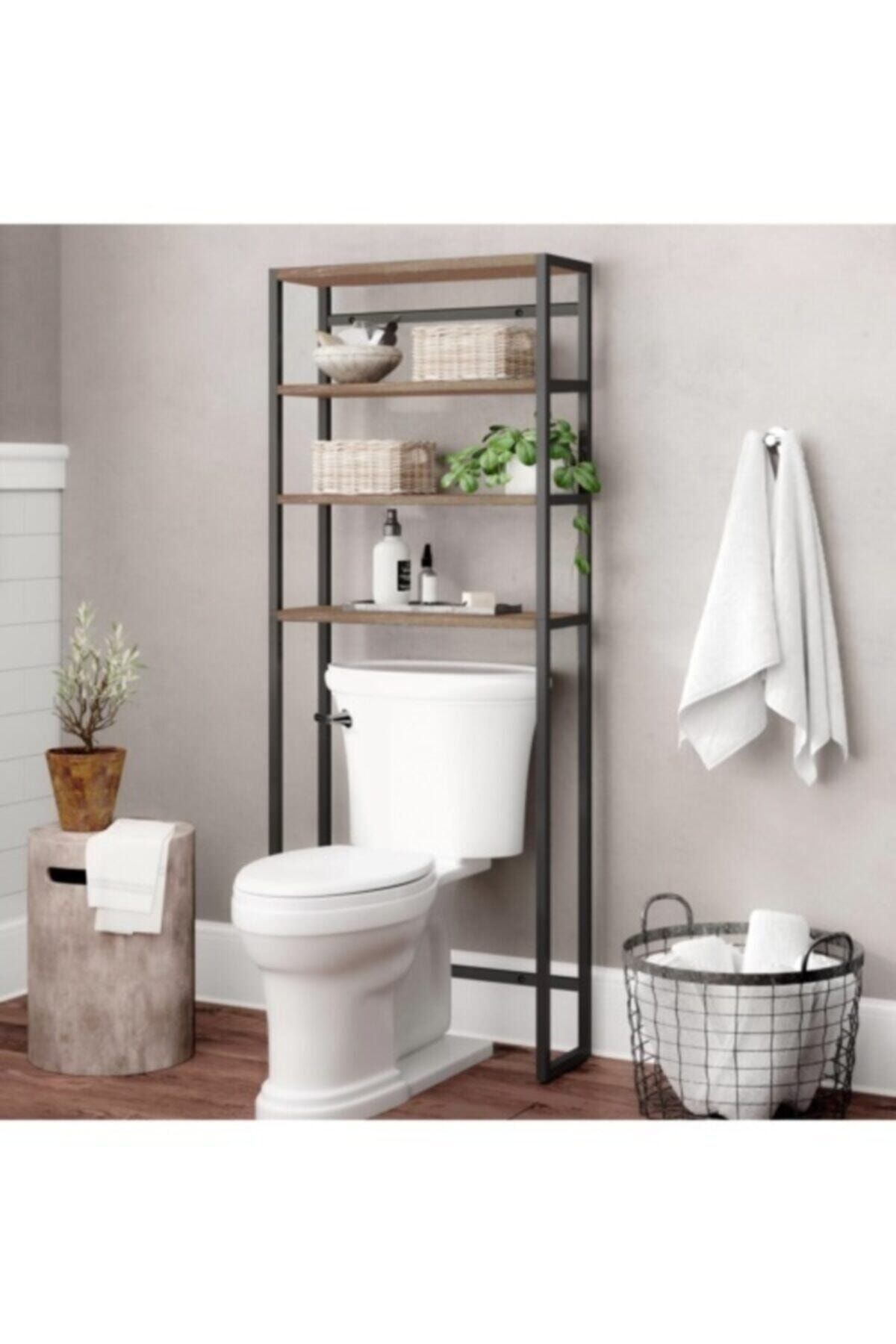Elit Reyon Klozet Üstü Düzenleyici Raf Dolap 3 Raflı Banyo Düzenleyici