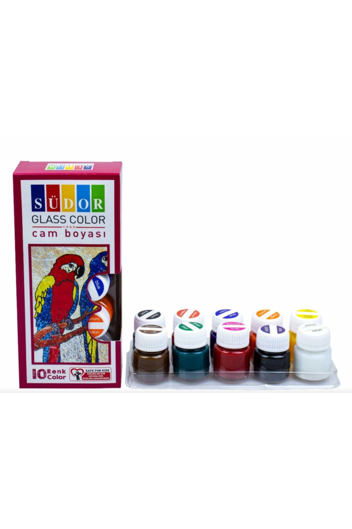 Südor Cam Boyası Su Bazlı Set 10x15 Ml 10renk