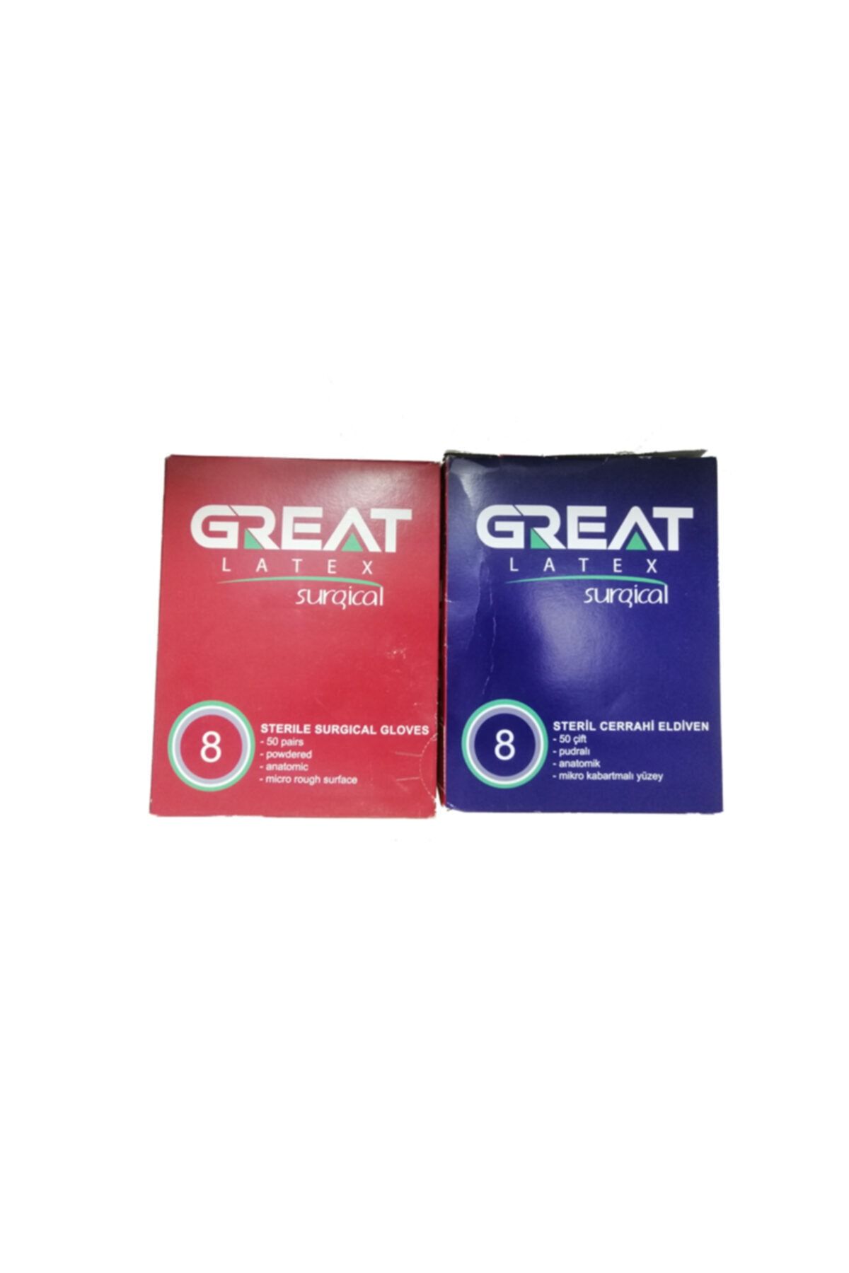 Great Pudralı Steril Cerrahi Eldiven 8 No