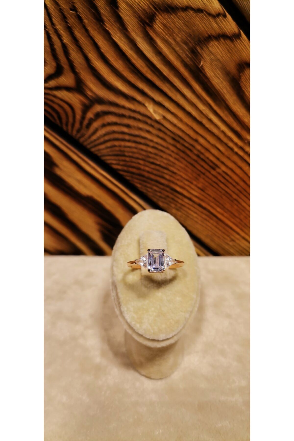Aynadaki Rengim Rose&gold Baget Kesim Swarovski Taşlı Çıtır Yüzük