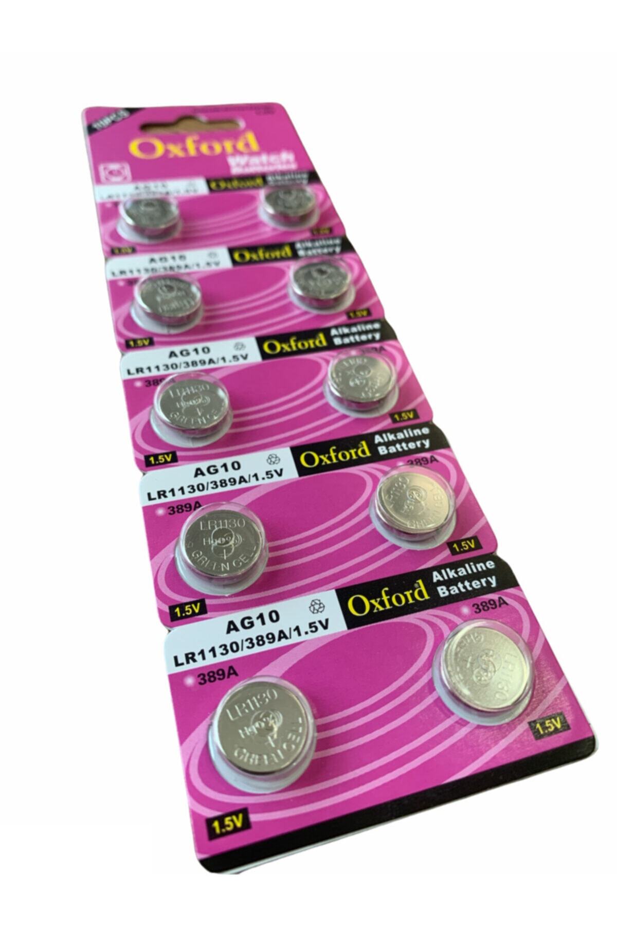 ATAELEKTRONİK 1 Kart 10 Adet Oxford Ag10 Lr1130 Lr54 L721 189 1.5v Alkaline Saat Pili