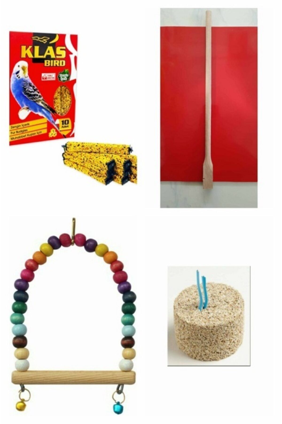 Klas Bird Muhabbet Kuşu Renkli Set