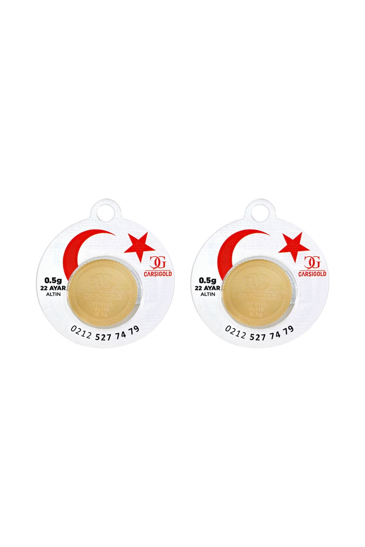 Tuğrul Kuyumculuk 2 Adet 0,50 Gram 22 Ayar Külçe Altın