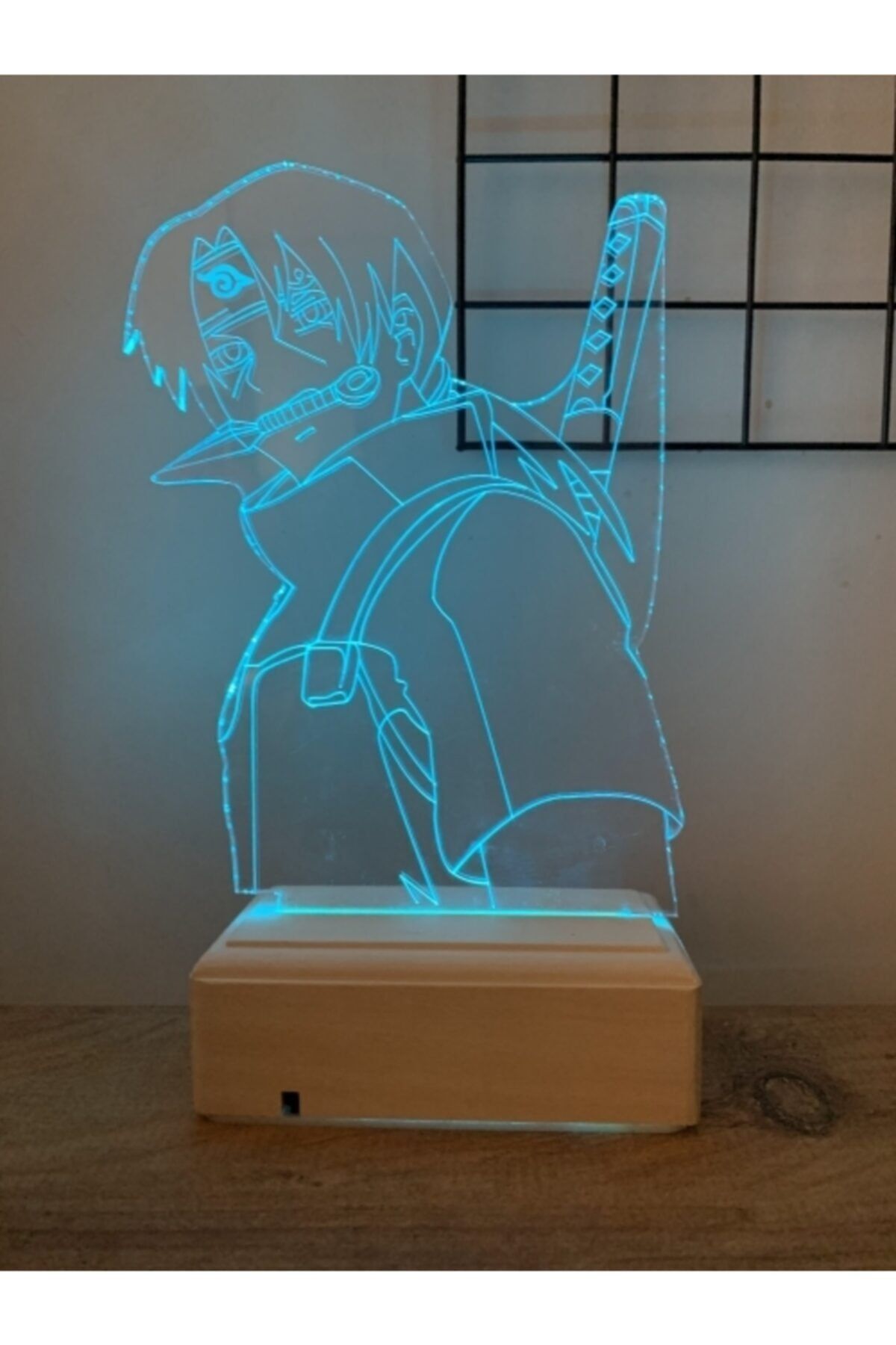 Modiwa Design Itachi Uchiha Naruto 16 Renk Anime Gece Lambası