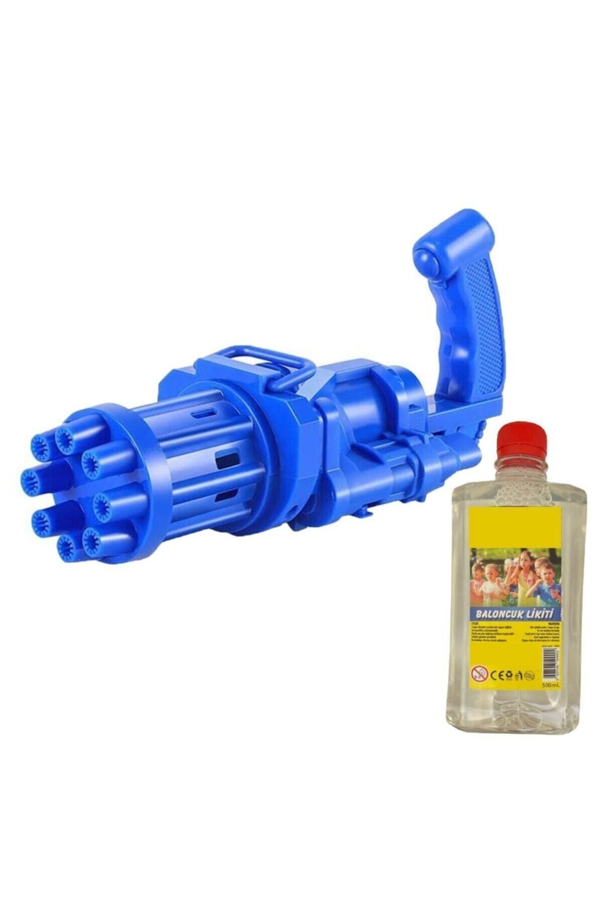 YKSTORE Pilli Köpüklü Oyuncak Köpük Makinesi Tabancası Bubble Machine +baloncuk Likiti Mavi