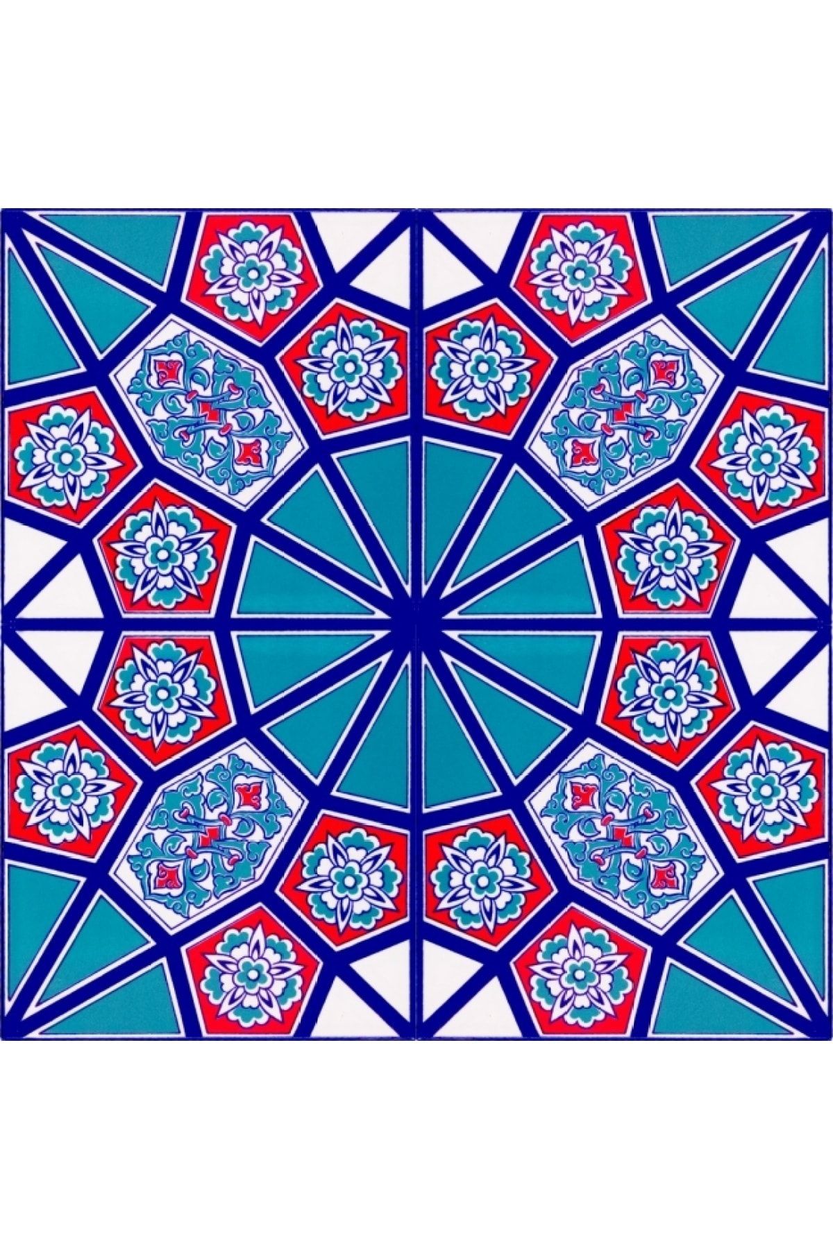 Kütahya Çini Yapı Tasarım Ac03 20x20 Cm 4 Adet Çini Karo