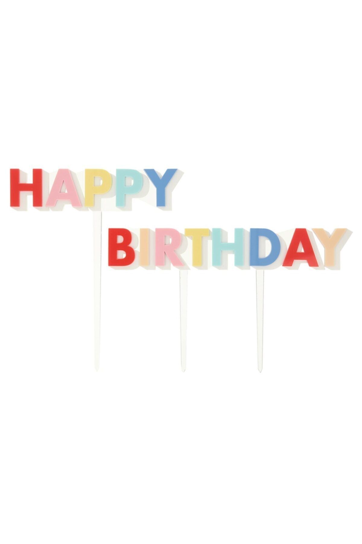 Meri Meri Happy Birthday Akrilik Pasta Süsü