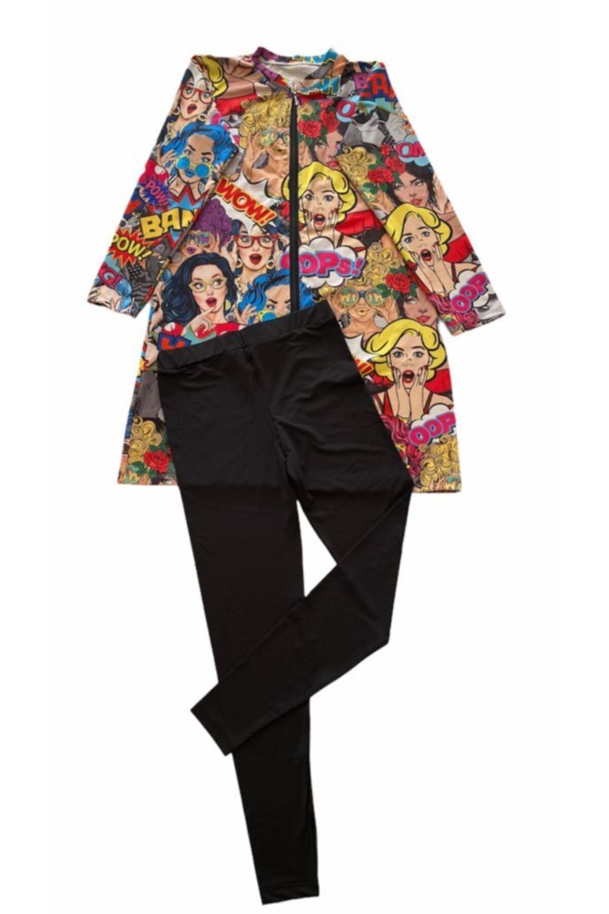 MOMSTAR Renkli Taytlı Kadın Haşema