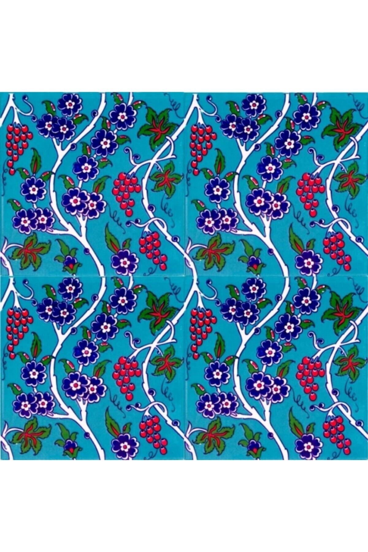 Kütahya Çini Yapı Tasarım Ac11 20x20 cm1 mt 2 Cami Çinisi Çini Karo
