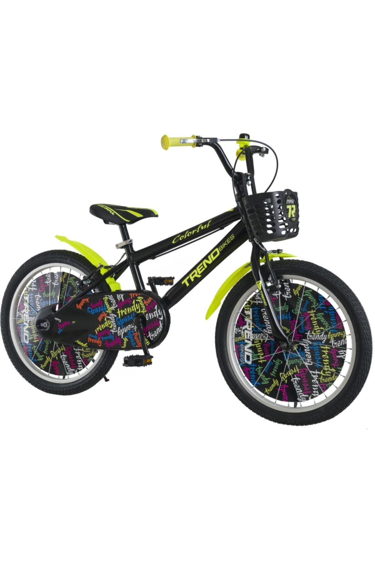 TRENDBIKE Colorful 20 Jant 6-10 Yaş Erkek Çocuk Bisikleti Siyah-neon Sarı