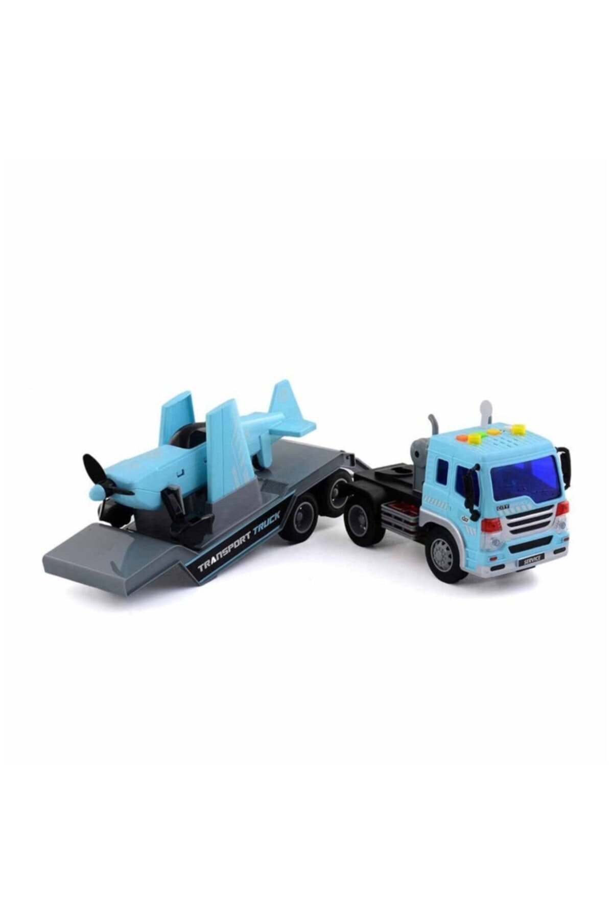 Sunman Maxx Wheels 1:16 Sesli Ve Işıklı Transporter Tır 40 Cm 23150 Turkuaz Uçak