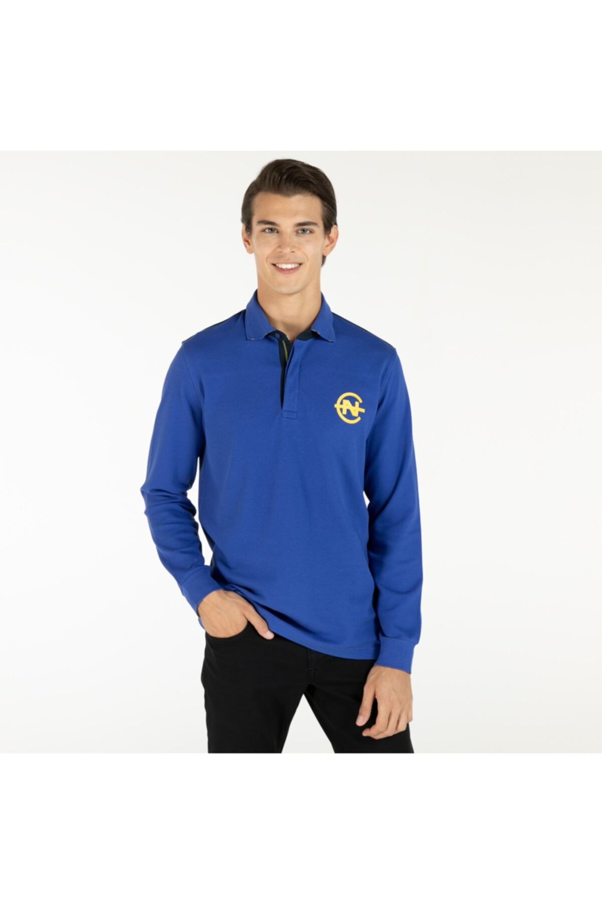Nautica Nautıca Erkek Mavi Armürlü Polo