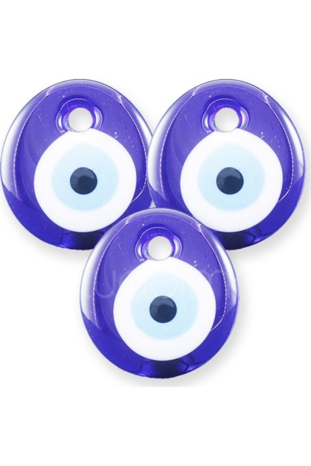 Lira Mutlu Adım 25 Adet 5 Cm Cam Nazar Boncuğu Delikli