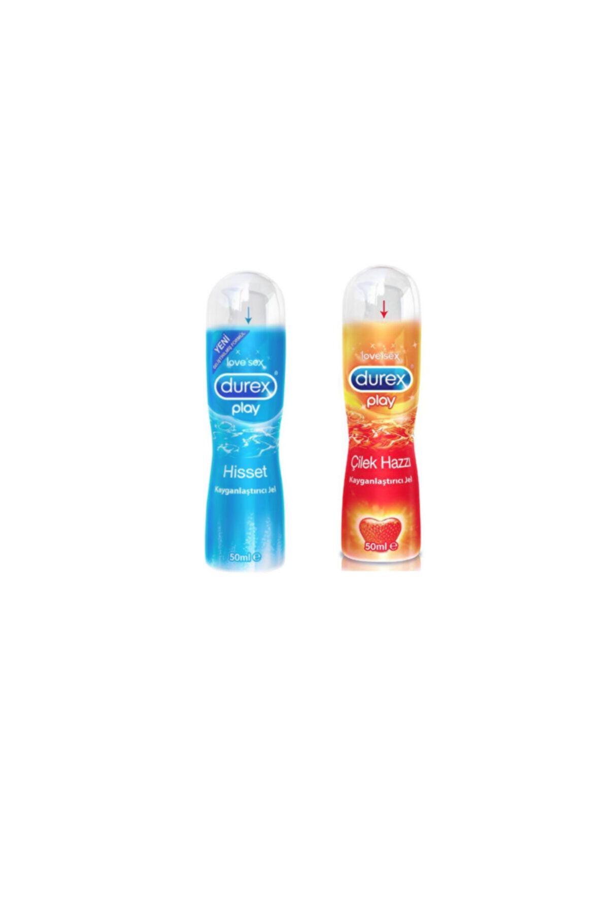 Durex Çilek Aromalı Kayganlaştırıcı 50 ml + Play Su Bazlı Kayganlaştırıcı 50 ml