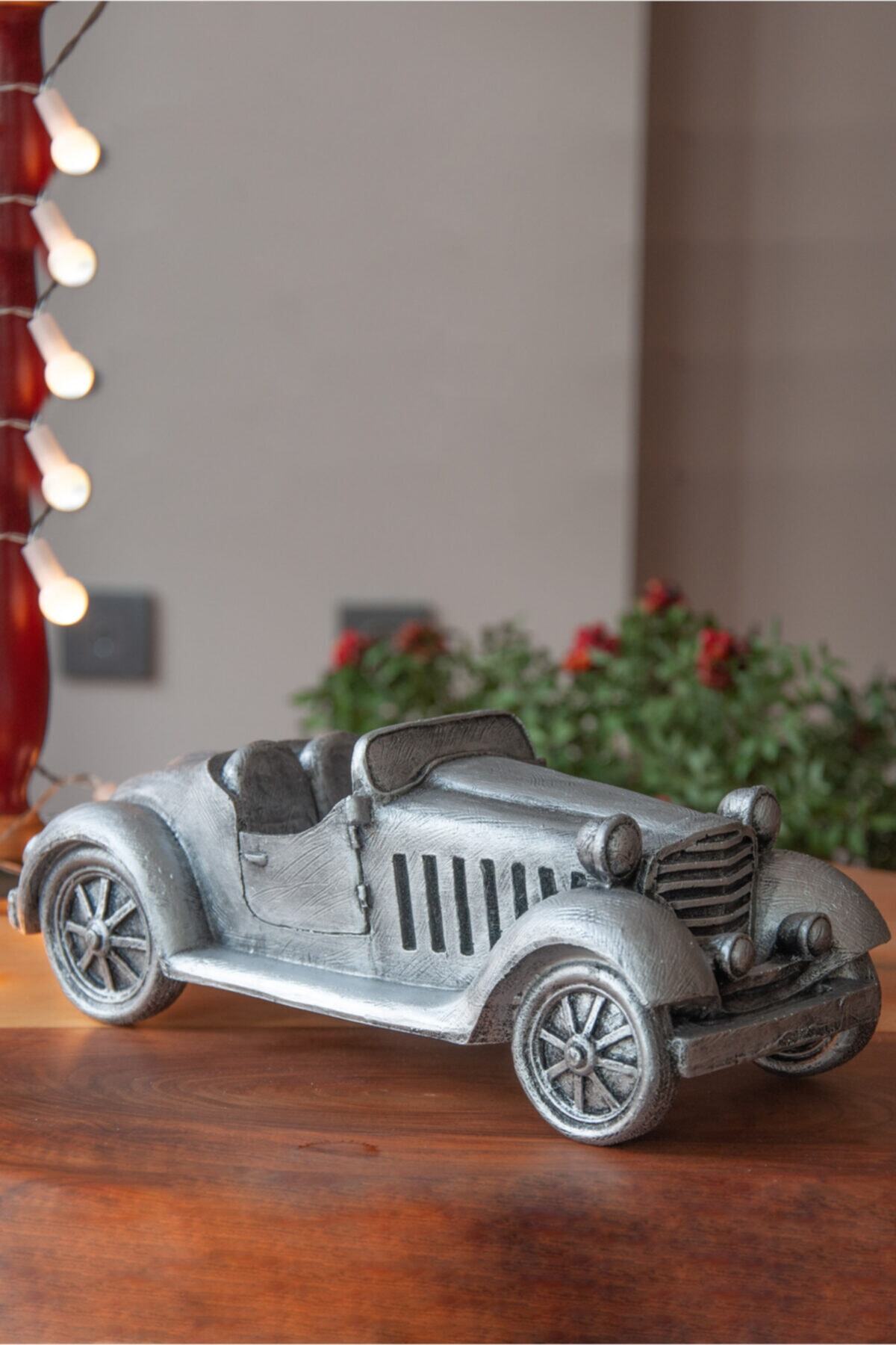 Ella's Design Studio Dekoratif Klasik Araba Silver, Araba Biblo, Ofis Dekorasyonu, Gümüş Dekor, Sevgililer Günü Hediyesi