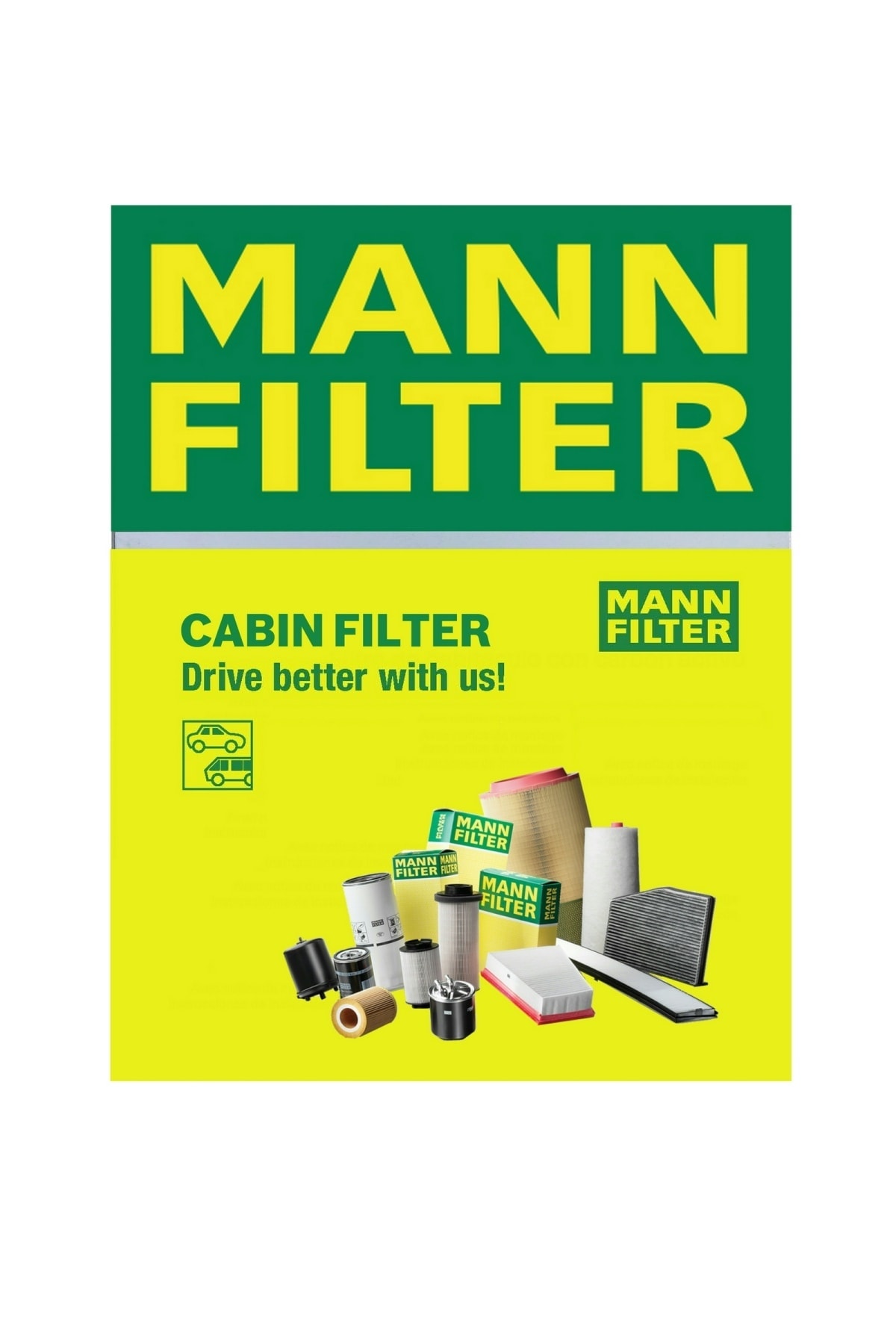 MANN Toyota Verso 1.6 2009-2019 Karbonlu -filter Polen Filtresi