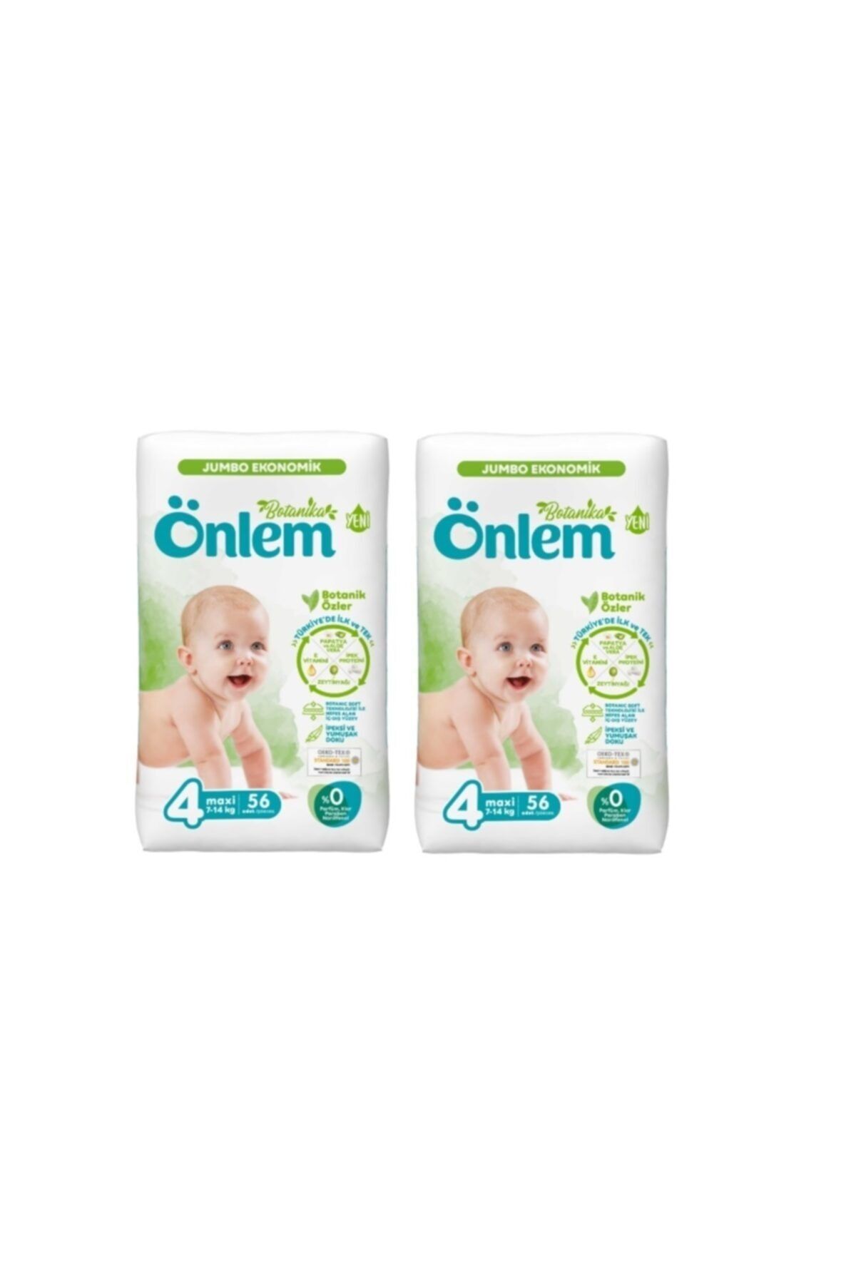 ÖNLEM Botanika Bebek Bezi Jumbo Paket Maxi 4 Beden 112 Adet 7-14 kg