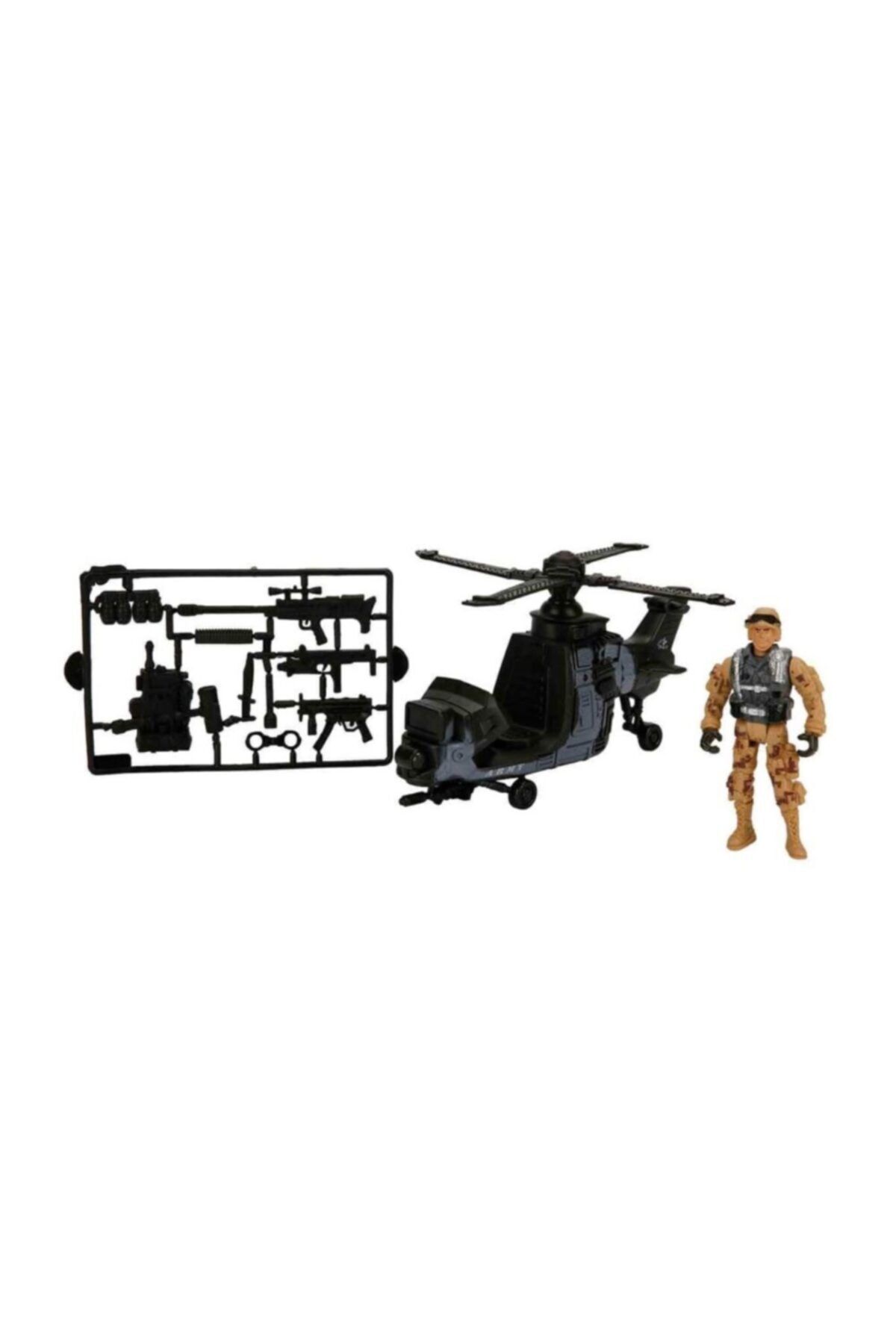 Sunman Hero Combat Sesli Ve Işıklı Askeri Araç Seti 10 Parça 25185 Helikopter