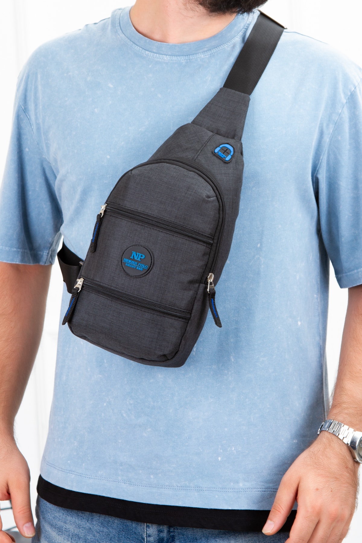 Newish Polo Unisex Keten Çapraz Bodybag